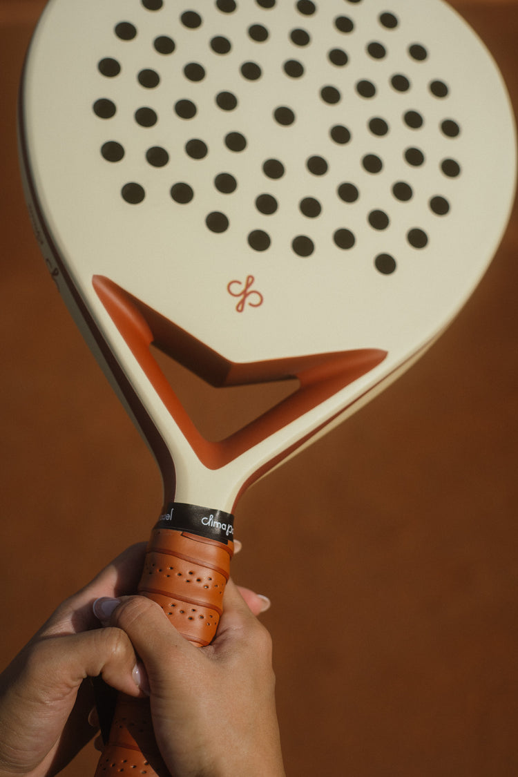 Clima racket grip and throat