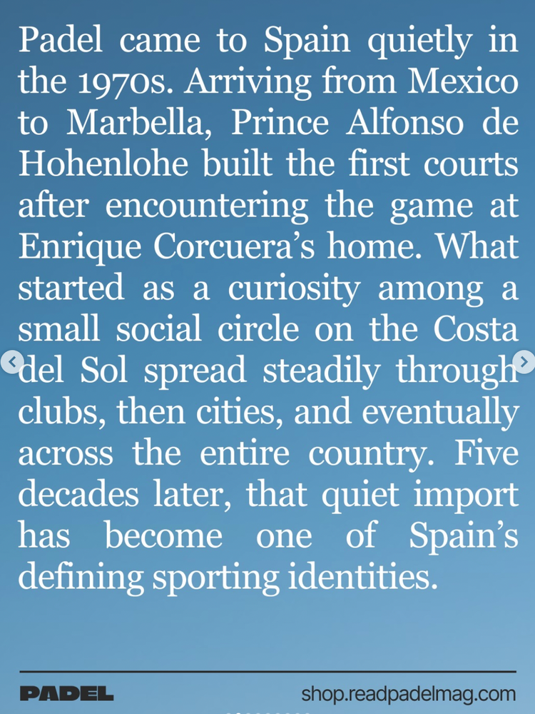 Page from the Padel Magazine Issue 03 Barcelona feature